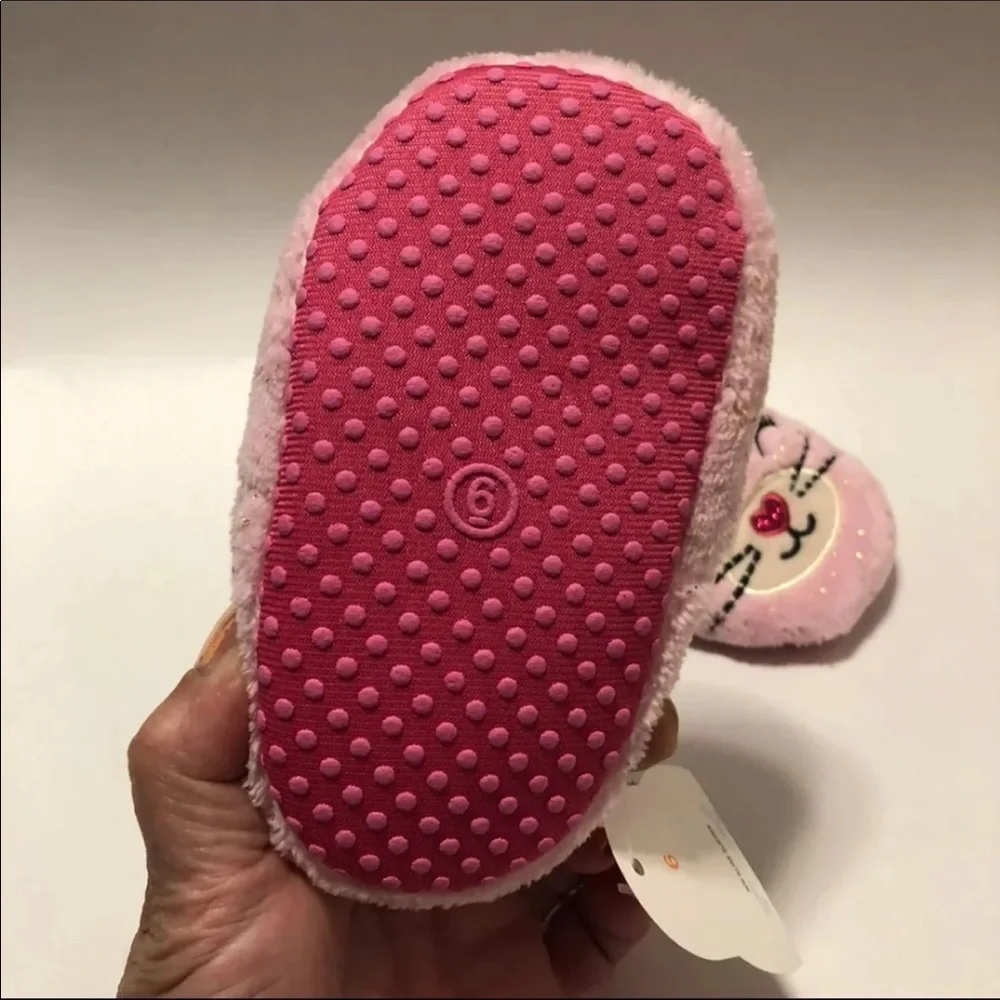 ALine Slippers‎ Girls Size 6 Pink Kitty Slip On New